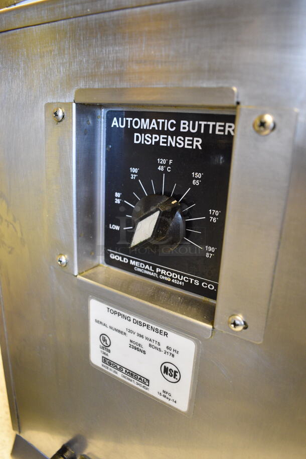 NICE! Gold Medal Model 2395NS Stainless Steel Commercial Countertop Topping Dispenser. 120 Volts, 1 Phase. 12x18x20. Tested and Working! - Image 8 of 8