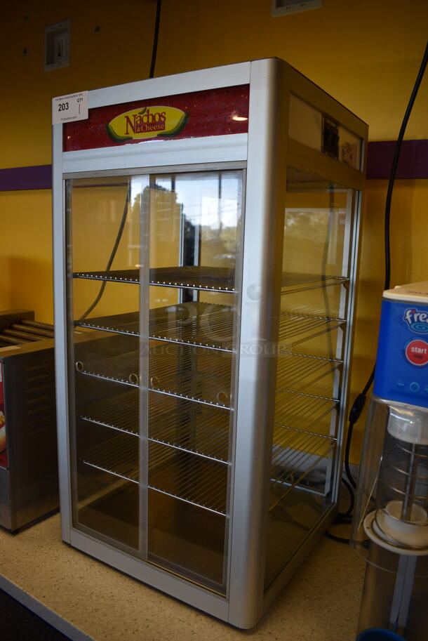 NICE! Gold Medal Model 5511-00-000 Stainless Steel Commercial Countertop Nacho Warmer Display Case Merchandiser. 120 Volts, 1 Phase. 19x19x37.5. Tested and Working! - Image 2 of 6