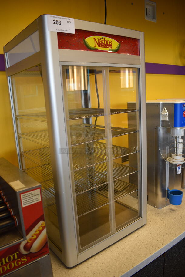 NICE! Gold Medal Model 5511-00-000 Stainless Steel Commercial Countertop Nacho Warmer Display Case Merchandiser. 120 Volts, 1 Phase. 19x19x37.5. Tested and Working! - Image 3 of 6