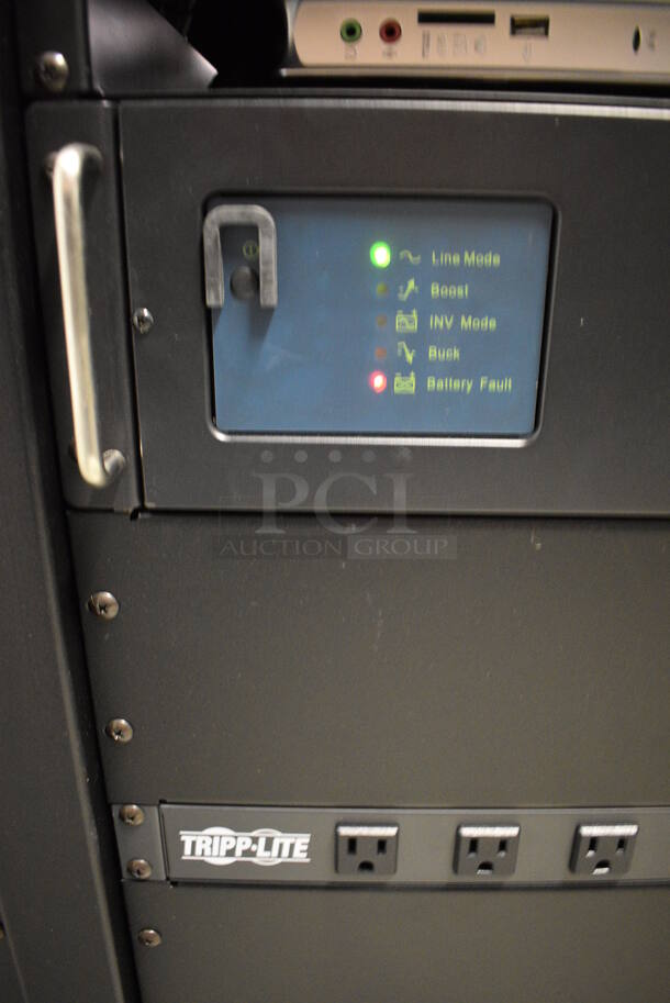 MARVELOUS! 2014 Barco Model DP2K-12C Commercial Countertop DLP Cinema Projector on Cabinet w/ Film-Tech FT21 Automation Cinema System, Gefer Cinema Scaler Pro III, Dolby CP750 Digital Cinema Processor, DCM Powercom, TV Monitor and Tripp Lite Surge Protector. 200-240 Volts. See Lot 16 For Additional Pictures! 26x38x22, 24x53x38. BUYER MUST REMOVE. Tested and Working! - Image 8 of 12