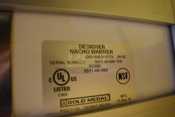 NICE! Gold Medal Model 5511-00-000 Stainless Steel Commercial Countertop Nacho Warmer Display Case Merchandiser. 120 Volts, 1 Phase. 19x19x37.5. Tested and Working! - Image 6 of 6