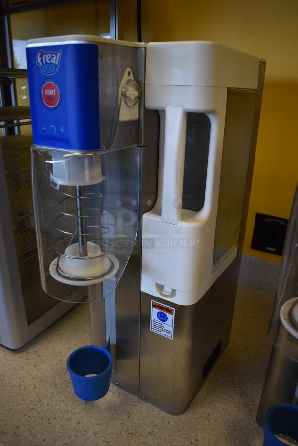 NICE! F'real Model FRLB7 Stainless Steel Commercial Countertop Frozen Beverage Blender Dispenser. 120 Volts, 1 Phase. 9x16x25. Tested and Working! - Image 2 of 6