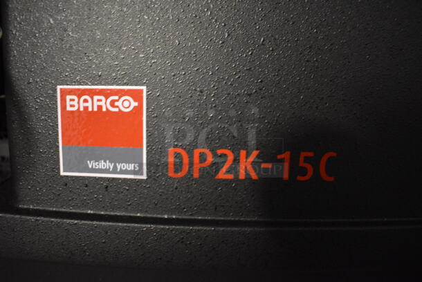 MARVELOUS! 2014 Barco Model DP2K-12C Commercial Countertop DLP Cinema Projector on Cabinet w/ Film-Tech FT21 Automation Cinema System, Gefer Cinema Scaler Pro III, Dolby CP750 Digital Cinema Processor, DCM Powercom, TV Monitor and Tripp Lite Surge Protector. 200-240 Volts. See Lot 18 For Additional Pictures! 26x38x22, 24x53x38. BUYER MUST REMOVE. Tested and Working! - Image 5 of 12