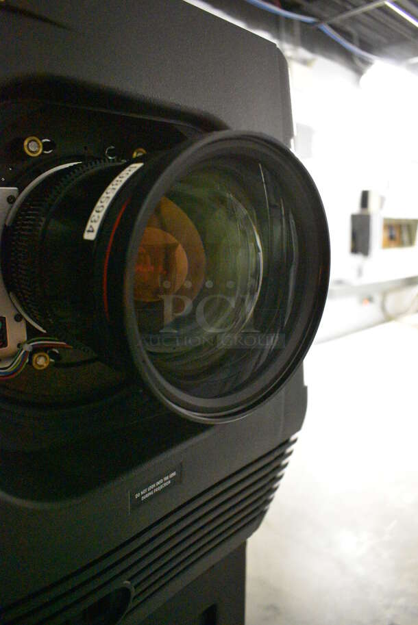 MARVELOUS! 2014 Barco Model DP2K-12C Commercial Countertop DLP Cinema Projector on Cabinet w/ Film-Tech FT21 Automation Cinema System, Gefer Cinema Scaler Pro III, Dolby CP750 Digital Cinema Processor, DCM Powercom, TV Monitor and Tripp Lite Surge Protector. 200-240 Volts. See Lot 18 For Additional Pictures! 26x38x22, 24x53x38. BUYER MUST REMOVE. Tested and Working! - Image 9 of 12