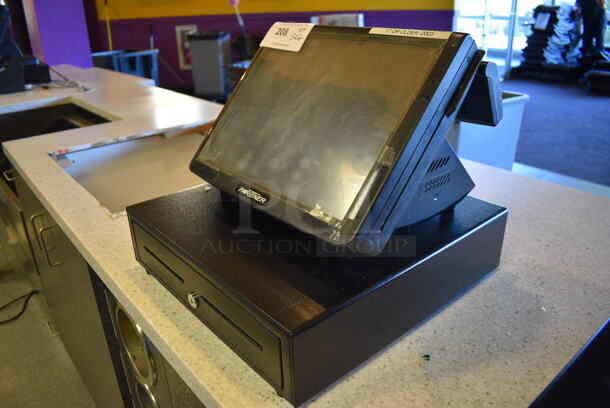 ALL ONE MONEY! Lot of Partner Model PT-6315-C 15" POS System Monitor and Metal Cash Drawer! - Image 3 of 6