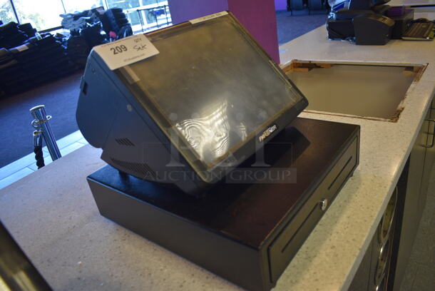 ALL ONE MONEY! Lot of Partner Model PT-6315-C 15" POS System Monitor and Metal Cash Drawer! - Image 3 of 6