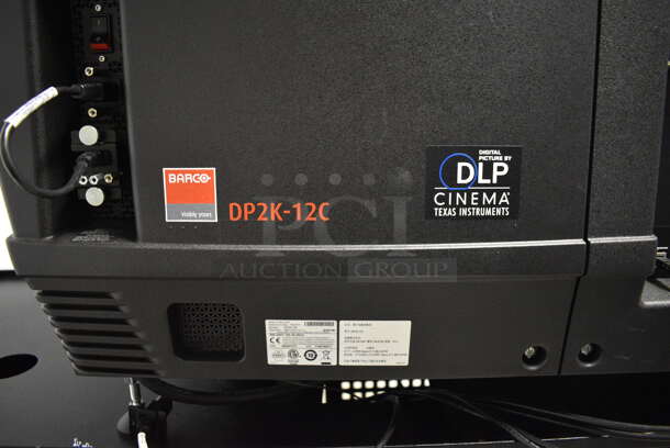 MARVELOUS! 2014 Barco Model DP2K-12C Commercial Countertop DLP Cinema Projector on Cabinet w/ Film-Tech FT21 Automation Cinema System, Gefer Cinema Scaler Pro III, Dolby CP750 Digital Cinema Processor, DCM Powercom, TV Monitor and Tripp Lite Surge Protector. 200-240 Volts. See Lot 20 For Additional Pictures! 26x38x22, 24x53x38. BUYER MUST REMOVE. Tested and Working! - Image 7 of 12