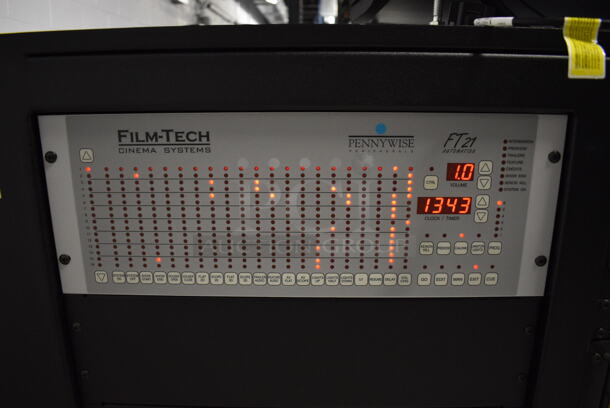 MARVELOUS! 2014 Barco Model DP2K-12C Commercial Countertop DLP Cinema Projector on Cabinet w/ Film-Tech FT21 Automation Cinema System, Gefer Cinema Scaler Pro III, Dolby CP750 Digital Cinema Processor, DCM Powercom, TV Monitor and Tripp Lite Surge Protector. 200-240 Volts. See Lot 20 For Additional Pictures! 26x38x22, 24x53x38. BUYER MUST REMOVE. Tested and Working! - Image 8 of 12