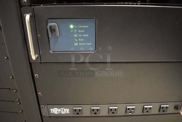 MARVELOUS! 2014 Barco Model DP2K-12C Commercial Countertop DLP Cinema Projector on Cabinet w/ Film-Tech FT21 Automation Cinema System, Gefer Cinema Scaler Pro III, Dolby CP750 Digital Cinema Processor, DCM Powercom, TV Monitor and Tripp Lite Surge Protector. 200-240 Volts. See Lot 20 For Additional Pictures! 26x38x22, 24x53x38. BUYER MUST REMOVE. Tested and Working! - Image 10 of 12