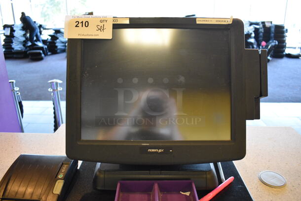 ALL ONE MONEY! Lot of Posiflex 15" POS System Monitor, Bixolon Receipt Printer, Metal Cash Drawer, Keyboard and Mouse! - Image 5 of 6