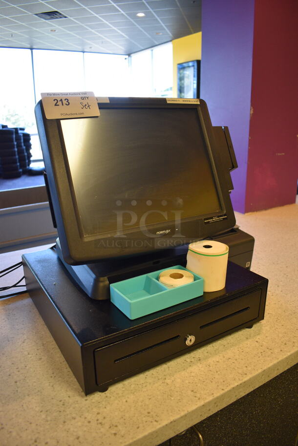 ALL ONE MONEY! Lot of Posiflex 15" POS System Monitor, Epson Model M249A Receipt Printer and Metal Cash Drawer! - Image 2 of 6