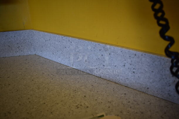 Work Counter w/ Gray Doors, White Countertop and Sink Bay. 196x30x36 BUYER MUST REMOVE - Image 8 of 8