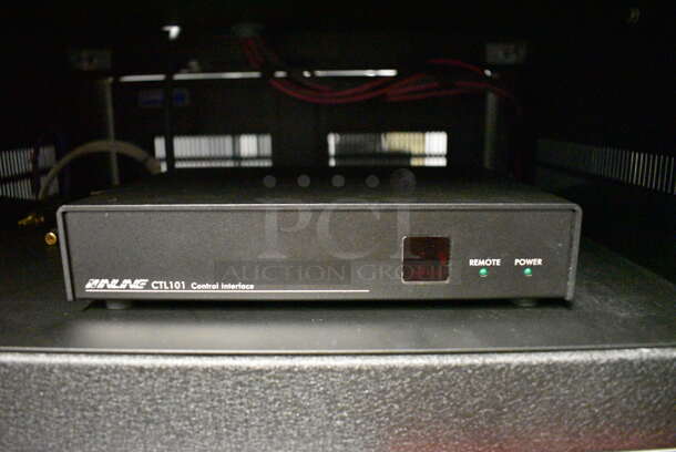 7 FANTASTIC! Items In Black Metal Rack Unit; Inline CTL101 Central Interface, Dolby CP750 Digital Cinema Processor, CM Series Monitor, 3 QSC BCA1622 Digital Cinema Amplifiers and Component Engineering LS-30-M. 22.5x22x69. 7 Times Your Bid! - Image 3 of 12