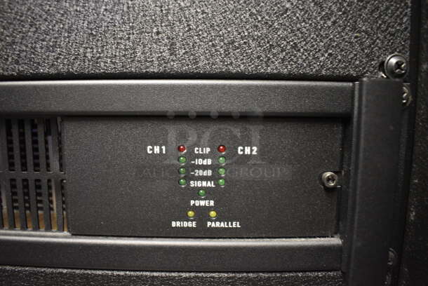 7 FANTASTIC! Items In Black Metal Rack Unit; Inline CTL101 Central Interface, Dolby CP750 Digital Cinema Processor, CM Series Monitor, 3 QSC BCA1622 Digital Cinema Amplifiers and Component Engineering LS-30-M. 22.5x22x69. 7 Times Your Bid! - Image 6 of 12