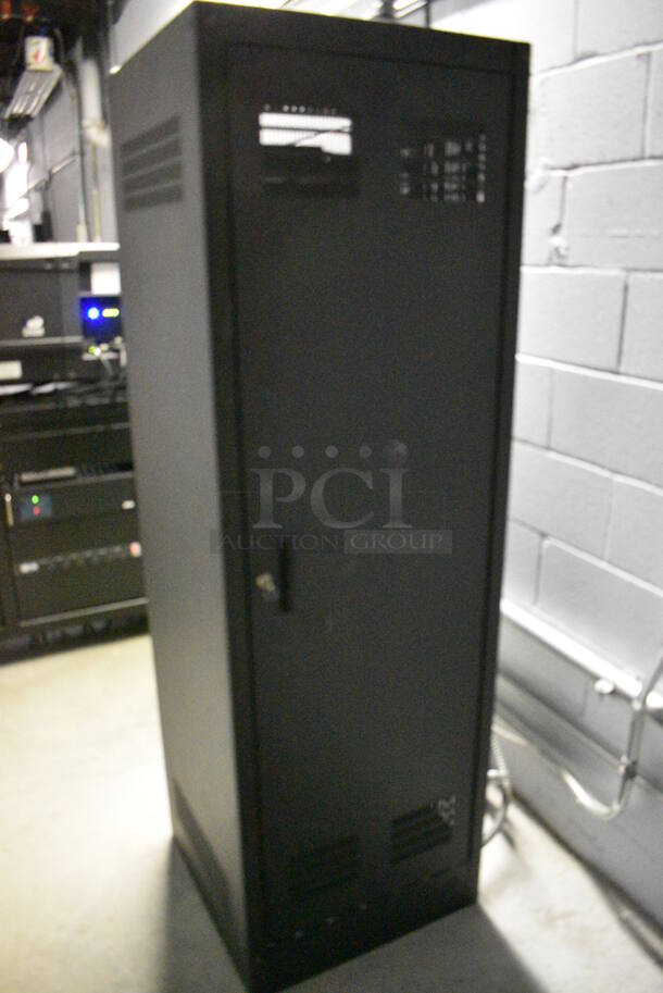 7 FANTASTIC! Items In Black Metal Rack Unit; Inline CTL101 Central Interface, Dolby CP750 Digital Cinema Processor, CM Series Monitor, 3 QSC BCA1622 Digital Cinema Amplifiers and Component Engineering LS-30-M. 22.5x22x69. 7 Times Your Bid! - Image 10 of 12