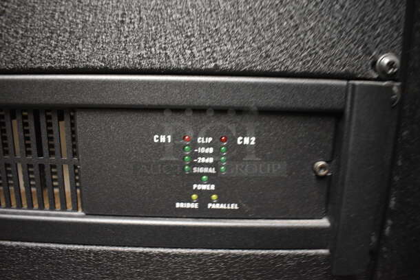 8 FANTASTIC! Items In Black Metal Rack Unit; Inline CTL101 Central Interface, Unit, Dolby CP750 Digital Cinema Processor, CM Series, 3 QSC BCA1622 Digital Cinema Amplifiers and Component Engineering LS-30-M. 22.5x22x69. 8 Times Your Bid! - Image 5 of 11