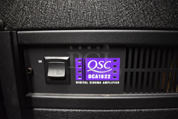 8 FANTASTIC! Items In Black Metal Rack Unit; Inline CTL101 Central Interface, Unit, Dolby CP750 Digital Cinema Processor, CM Series, 3 QSC BCA1622 Digital Cinema Amplifiers and Component Engineering LS-30-M. 22.5x22x69. 8 Times Your Bid! - Image 6 of 11