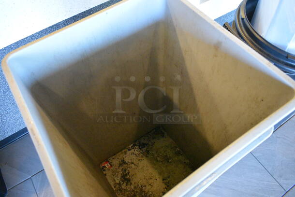 2 Gray Poly Trash Cans. 19.5x19.5x34. 2 Times Your Bid! - Image 3 of 3