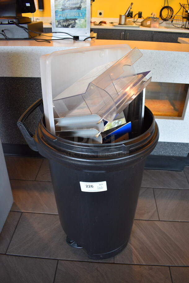 ALL ONE MONEY! Lot of Various Items in Black Trash Can! 22x22x32 - Image 1 of 3