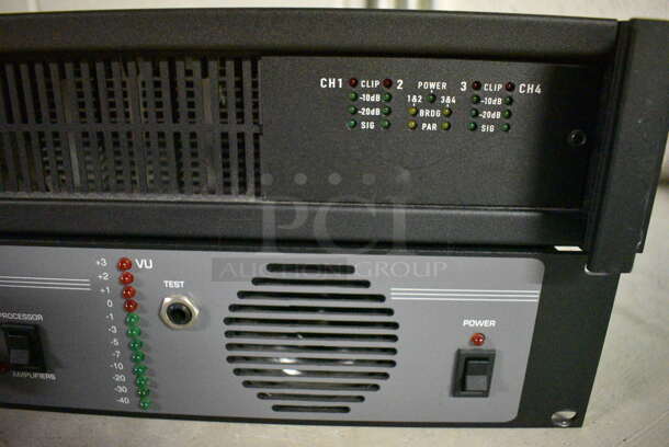 2 Rack Units; QSC BCA1644 Digital Cinema Amplifier and Model CM-60 Six Channel Monitor. 19x15x3.5, 19x8x3.5. 2 Times Your Bid! - Image 3 of 7