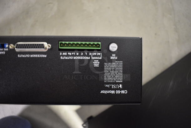 2 Rack Units; QSC BCA1644 Digital Cinema Amplifier and Model CM-60 Six Channel Monitor. 19x15x3.5, 19x8x3.5. 2 Times Your Bid! - Image 6 of 7