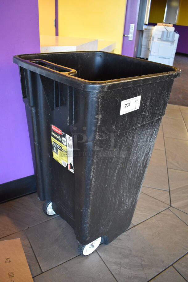 Black Poly Trash Can. 22x22x38 - Image 3 of 4