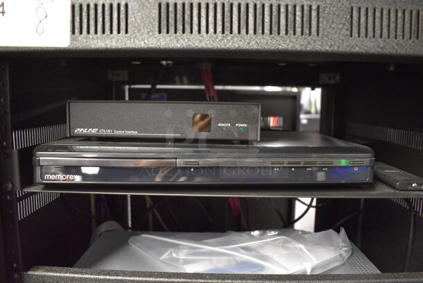 8 FANTASTIC! Items In Black Metal Rack Unit; Inline CTL101 Central Interface, Memorex Unit, Dolby CP750 Digital Cinema Processor, CM Series, 3 QSC BCA1622 Digital Cinema Amplifiers and Component Engineering LS-30-M. 22.5x22x69. 8 Times Your Bid! - Image 4 of 11