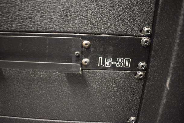 8 FANTASTIC! Items In Black Metal Rack Unit; Inline CTL101 Central Interface, Memorex Unit, Dolby CP750 Digital Cinema Processor, CM Series, 3 QSC BCA1622 Digital Cinema Amplifiers and Component Engineering LS-30-M. 22.5x22x69. 8 Times Your Bid! - Image 8 of 11