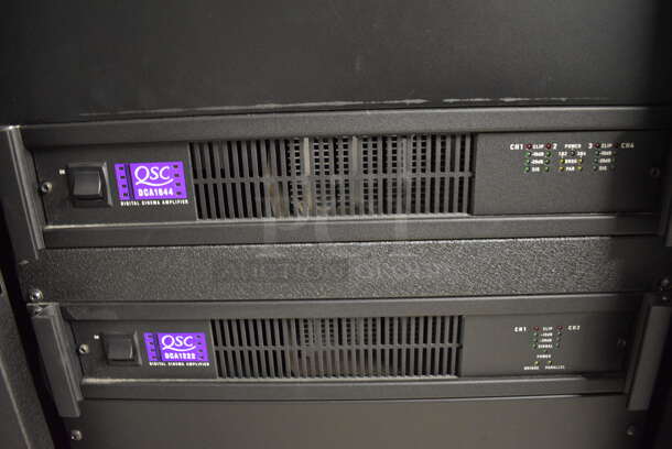 5 FANTASTIC! Items In Black Metal Rack Unit; Dolby CP750 Digital Cinema Processor, CM Series Monitor, 2 QSC BCA1622 Digital Cinema Amplifiers and Kelmar Unit. 22x28x46.5. 5 Times Your Bid! - Image 5 of 9