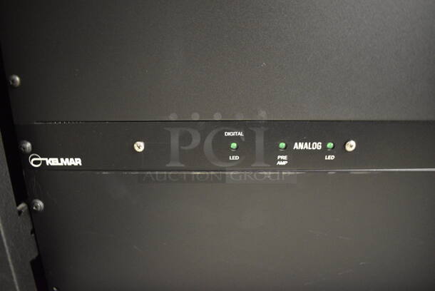 5 FANTASTIC! Items In Black Metal Rack Unit; Dolby CP750 Digital Cinema Processor, CM Series Monitor, 2 QSC BCA1622 Digital Cinema Amplifiers and Kelmar Unit. 22x28x46.5. 5 Times Your Bid! - Image 6 of 9
