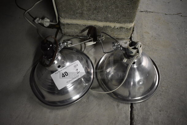 2 Metal Heat Lamps. 9x9x8. 2 Times Your Bid!