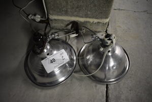 2 Metal Heat Lamps. 9x9x8. 2 Times Your Bid!