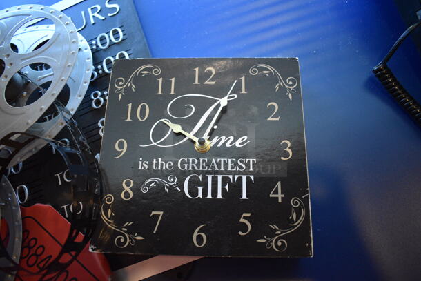 4 Various Signs; Ticket, Reel, Business Hours, Clock. Includes 13x2x13. 4 Times Your Bid! - Image 2 of 5