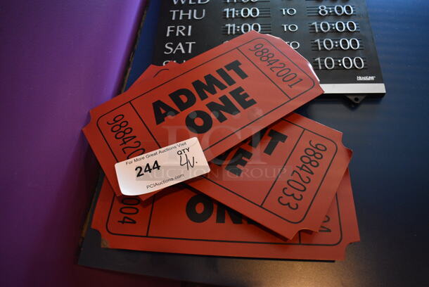 4 Various Signs; Ticket, Reel, Business Hours, Clock. Includes 13x2x13. 4 Times Your Bid! - Image 4 of 5