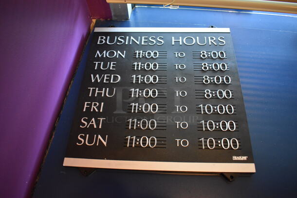 4 Various Signs; Ticket, Reel, Business Hours, Clock. Includes 13x2x13. 4 Times Your Bid! - Image 5 of 5