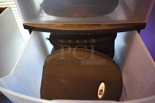 Black and Clear Poly 3 Drawer Cabinet w/ Contents! 12.5x14x24 - Image 3 of 4