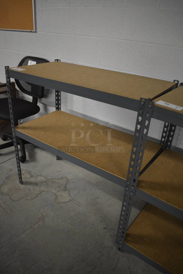 Gray Metal 2 Tier Shelving Unit. 36.5x18.5x36 - Image 3 of 3