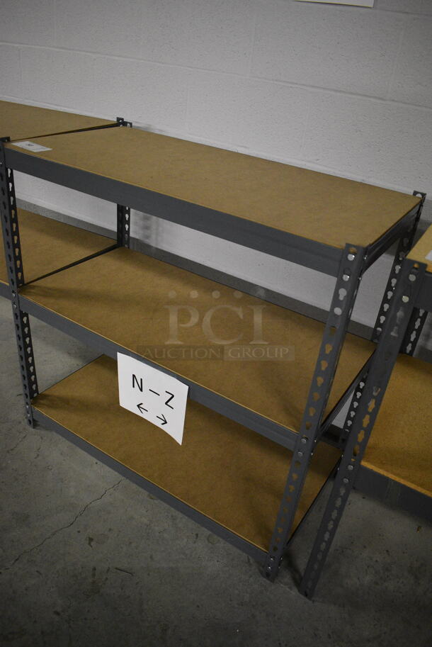 Gray Metal 3 Tier Shelving Unit. 36.5x18.5x36 - Image 2 of 3