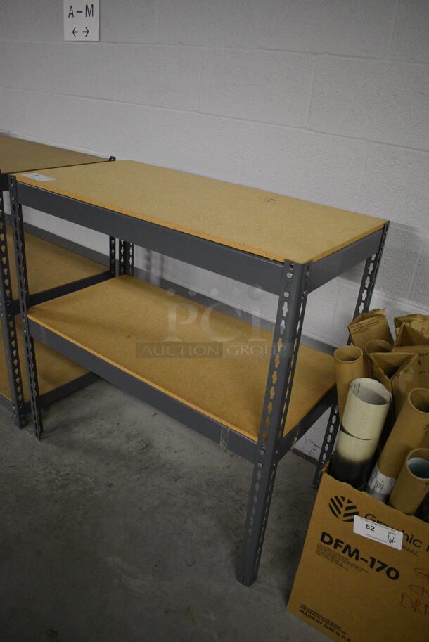 Gray Metal 2 Tier Shelving Unit. 36.5x18.5x36 - Image 3 of 3