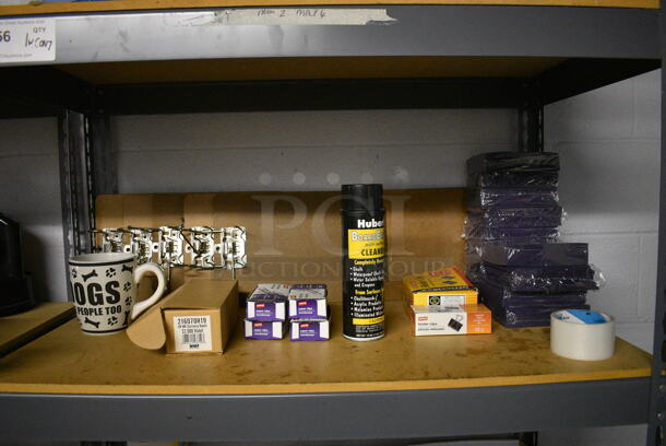 Gray Metal 5 Tier Shelving Unit w/ Contents! 36x18x72 - Image 4 of 6