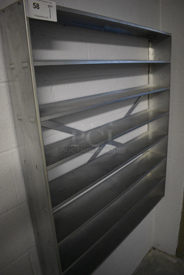 Metal Wall Mount Shelving Unit. 37x5x41. BUYER MUST REMOVE - Image 3 of 3
