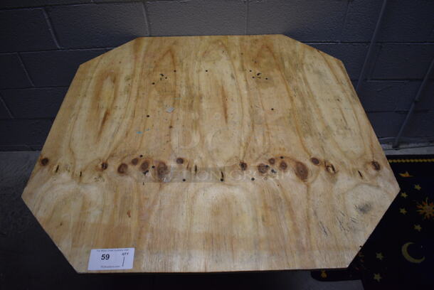 Wood Pattern Table on Casters. 40x40x28 - Image 2 of 5