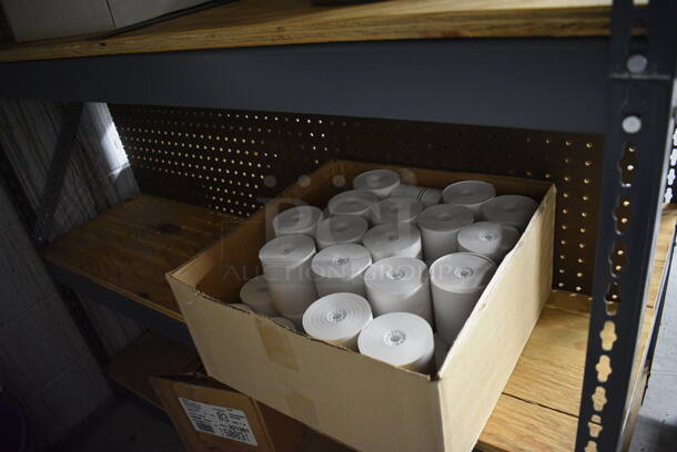 Gray Metal 5 Tier Shelving Unit w/ Contents. 48x24x72 - Image 5 of 7