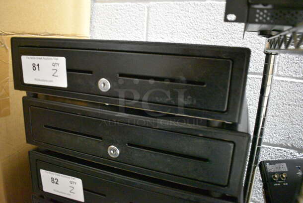 2 Black Metal Cash Drawers. 16x16.5x4.5. 2 Times Your Bid! - Image 2 of 3