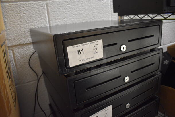 2 Black Metal Cash Drawers. 16x16.5x4.5. 2 Times Your Bid! - Image 3 of 3