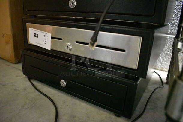 2 Black Metal Cash Drawers. 16x16.5x4.5. 2 Times Your Bid! - Image 2 of 3