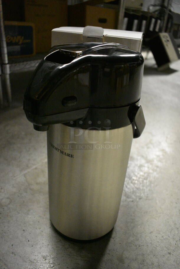 BRAND NEW IN BOX! Crestware Chrome Finish Air Pot. 5.5x8x14 - Image 2 of 4