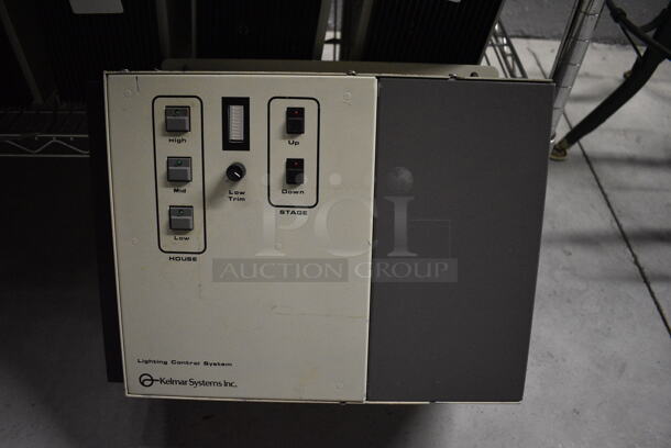 Kelmar Systems Model 2.4 kw LCS Encore Lighting Control System. Stock Picture - Cosmetic Condition May Vary. 14x5.5x10.5. BUYER MUST REMOVE