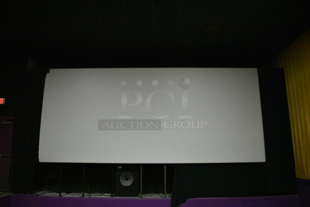 MDI Screens White Perforated Movie Theater Cinema Screen. 256x107. BUYER MUST REMOVE