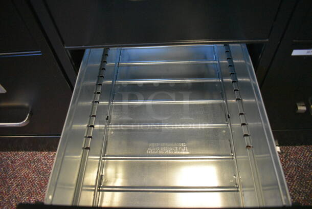 Hirsch Black Metal 4 Drawer Filing Cabinet. 15x27x52 - Image 3 of 6